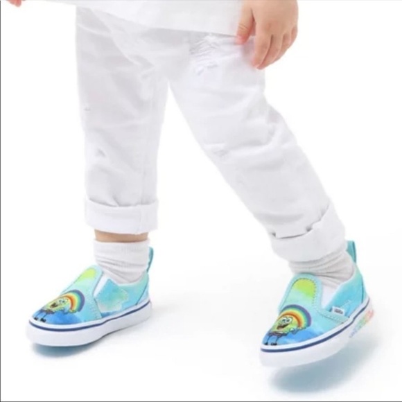 Vans x SpongeBob Slip On V Imaginaaation Sneakers Size 4 Toddler - Picture 2 of 14